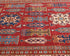 12 Feet Red Kazak Afghan Hand Knotted Wool Runner Rug